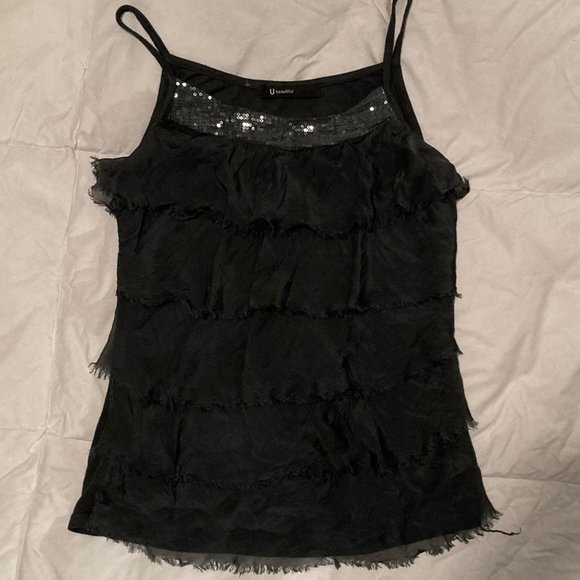 U BEAUTIFUL TOP SILK AND RAYON JERSEY SIZE S US - Picture 2 of 3